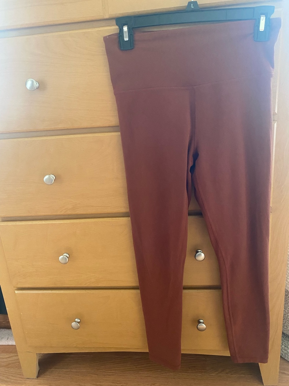 Athleta Ultra High Rise Elation 7/8 tight  Leggings in Rust Brown